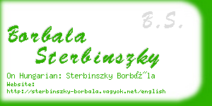 borbala sterbinszky business card